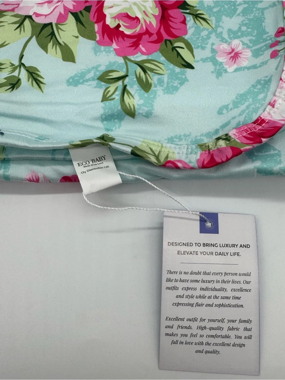 NWT ECO Baby Polyester/Spandex Swaddle Blanket in Floral Print